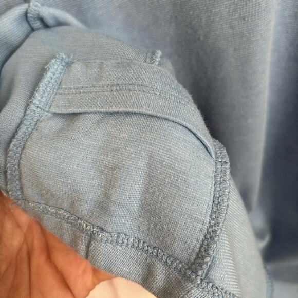 Horny Toad cap sleeve fit and flare dress coin pocket in hem light blue Large - Picture 4 of 7